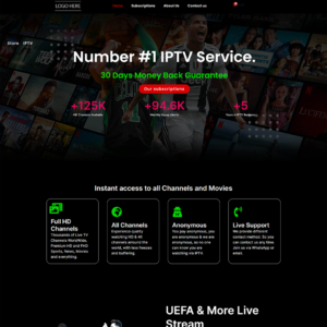 Shop Template IPTV N05 - Sleek & Modern IPTV Store Design