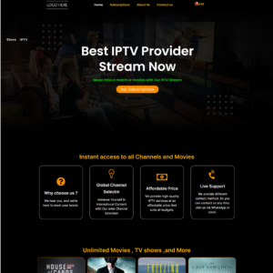 Orange Template IPTV N06 - Vibrant Dynamic IPTV Store Design