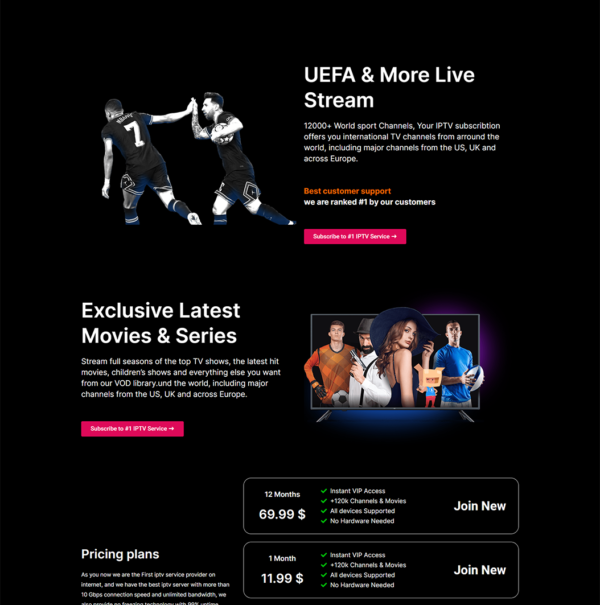 Shop Template IPTV N05 - Sleek & Modern IPTV Store Design - Image 2