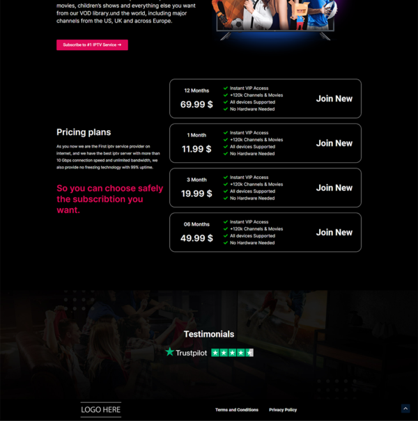 Shop Template IPTV N05 - Sleek & Modern IPTV Store Design - Image 3