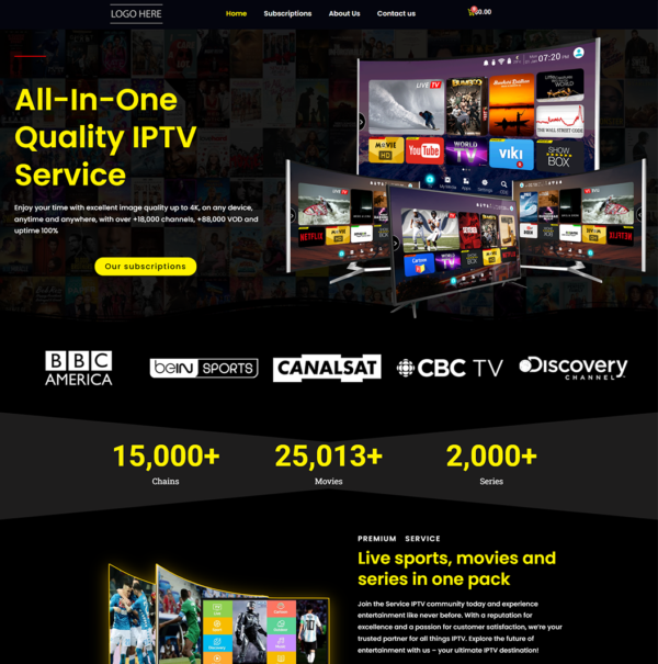 Blaz Template IPTV N03 - Modern & Dynamic IPTV Store Design