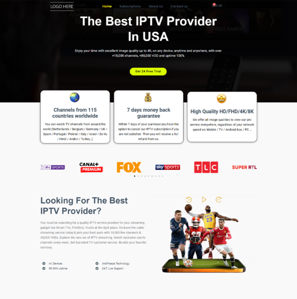 Classic Template IPTV N08 - Elegant IPTV Store Design