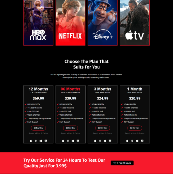 RED BLACK Template IPTV N09 - Modern IPTV Store Design - Image 2