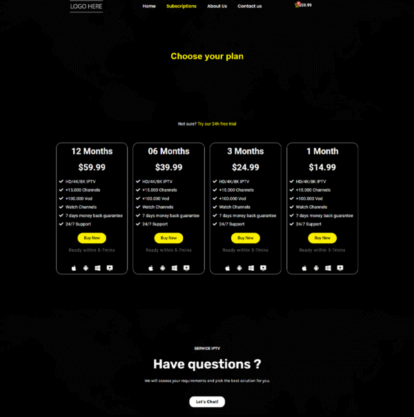 Template IPTV N01 - Clean & Responsive IPTV Store Design - Image 3