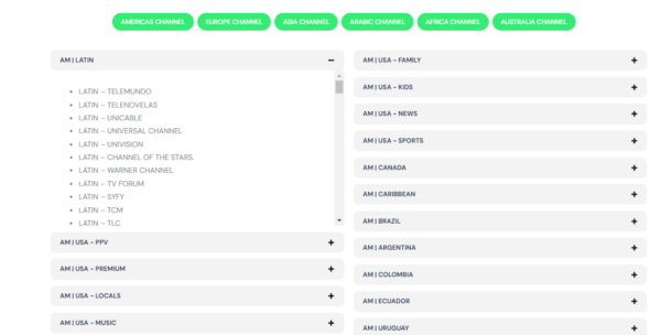 Channel List IPTV Template - Organized & Responsive Design